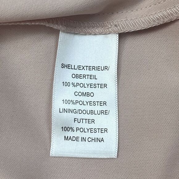 Hailey Logan Adrianna Papell Blush Pink Cutout Chiffon Mini Cocktail Dress 5/6 - Picture 6 of 9